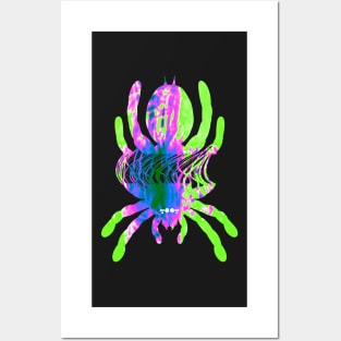 Tarantula Silhouette V31 (Tie Dye) Posters and Art